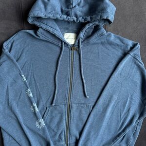 Women’s American Eagle Zip-Up Hoodie with Floral Design